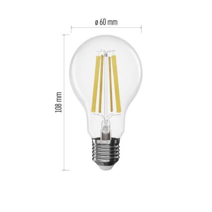 Димируема LED крушка FILAMENT A60 E27/11W/230V 4000K