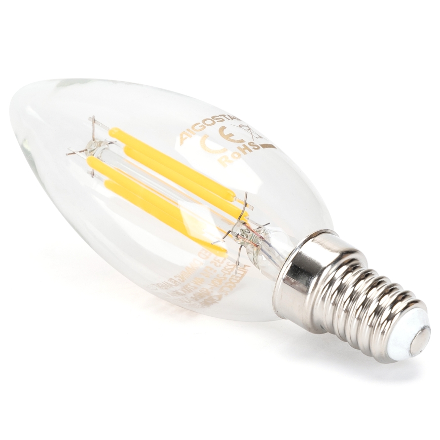 Димируема LED крушка FILAMENT C35 E14/4W/230V 2700K - Aigostar