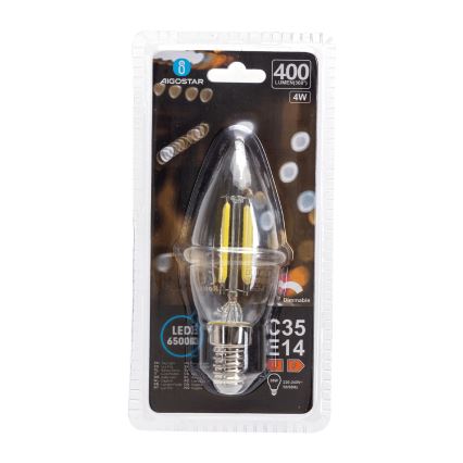 Димируема LED крушка FILAMENT C35 E14/4W/230V 6500K - Aigostar
