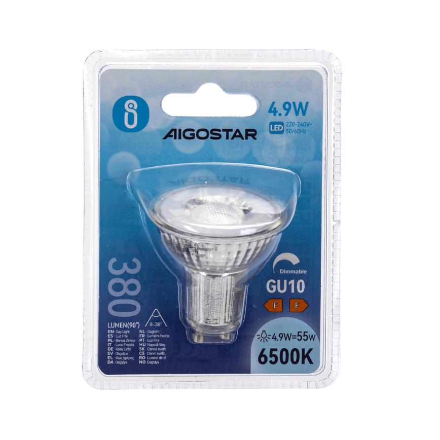Димируема LED крушка GU10/4,9W/230V 6500K - Aigostar