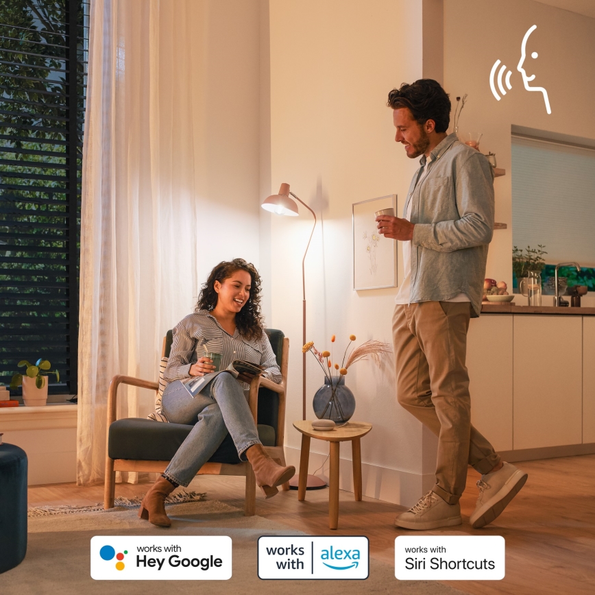 LED RGB димируема крушка Philips SMART P45 E14/4,9W/230V 2200-6500K CRI 90