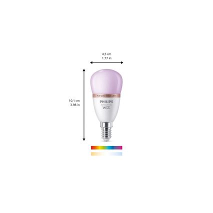LED RGB димируема крушка Philips SMART P45 E14/4,9W/230V 2200-6500K CRI 90
