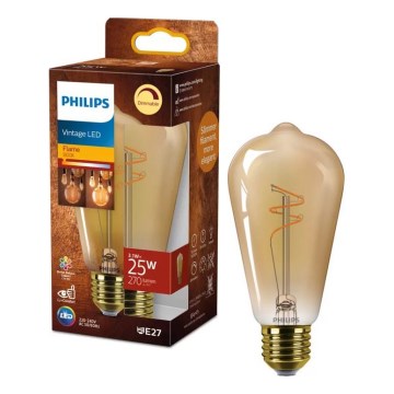 Димируема LED крушка Philips VINTAGE ST64 E27/3,1W/230V 1800K