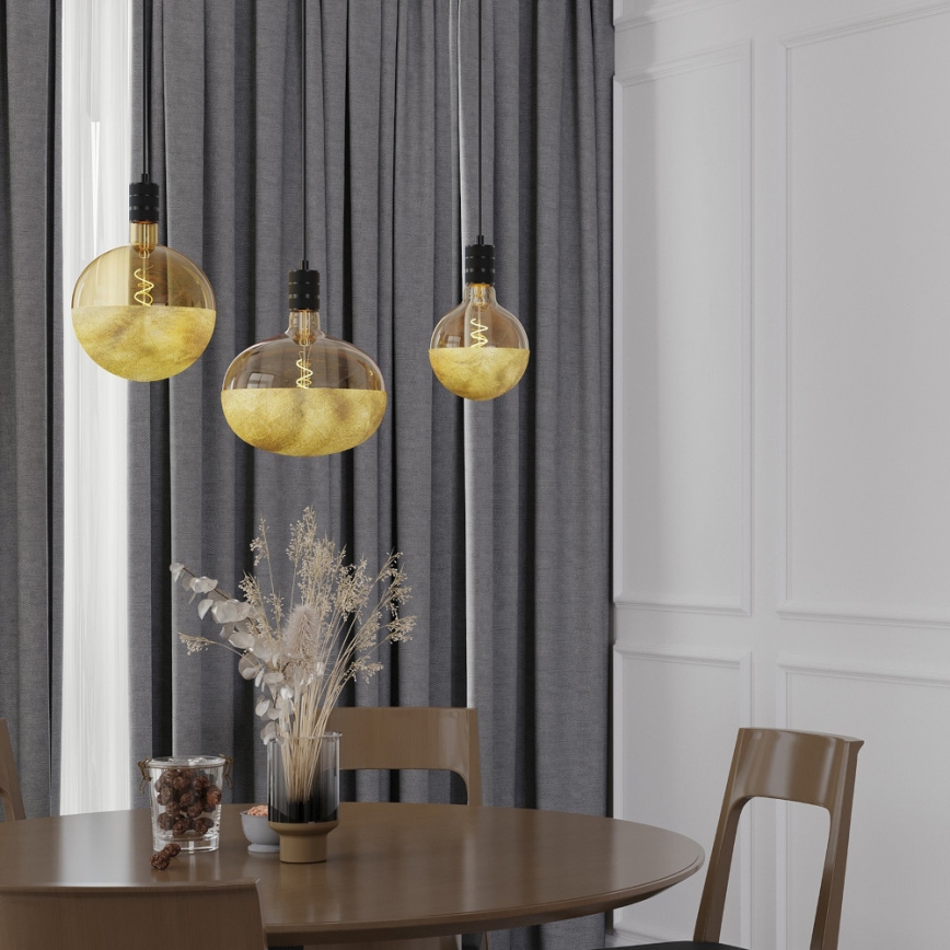 Димируема LED крушка с покрит връх FILAMENT G125 E27/4W/230V 1800K златиста CRI 90