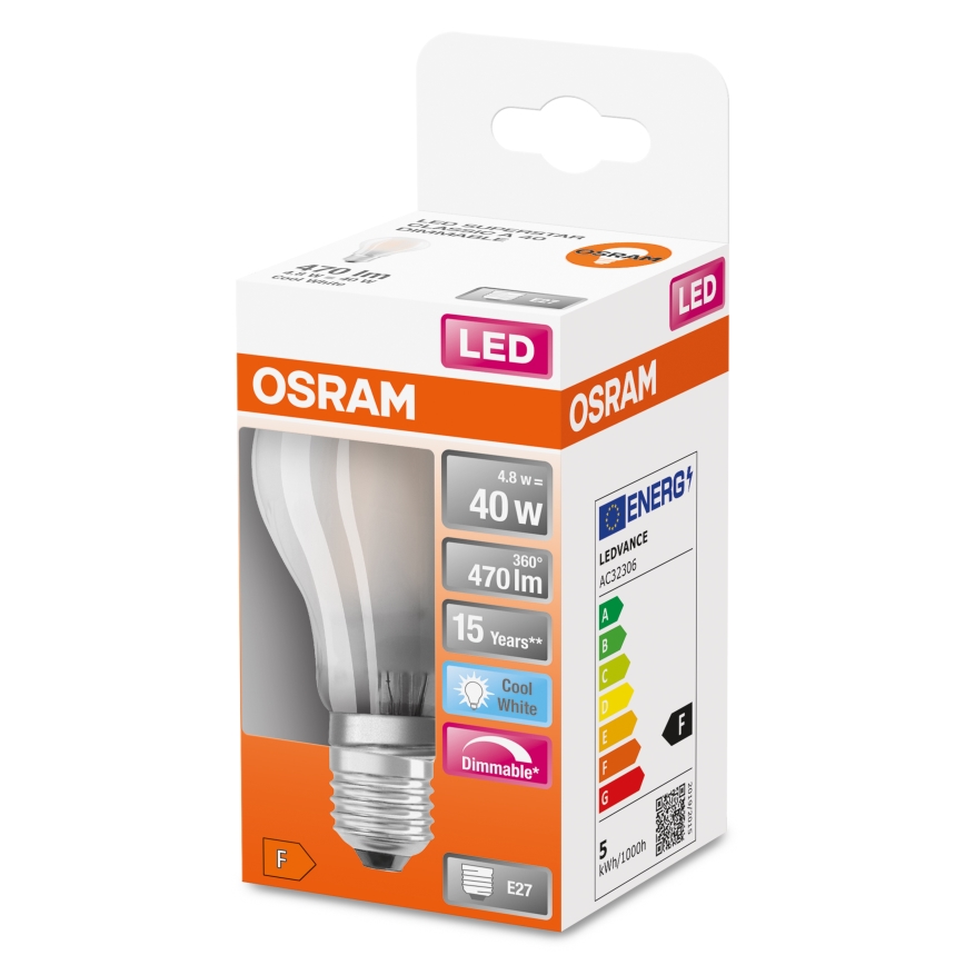 Димируема LED крушка SUPERSTAR CLASSIC A60 E27/4,8W/230V 4000K - Osram