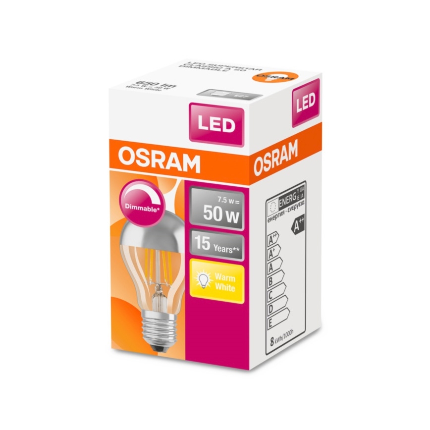 Димируема LED крушка VINTAGE E27/7,5W/230V 2700K - Osram