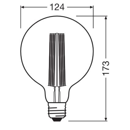Димируема LED крушка VINTAGE FILAMENT E27/5,8W/230V 2200K - Osram