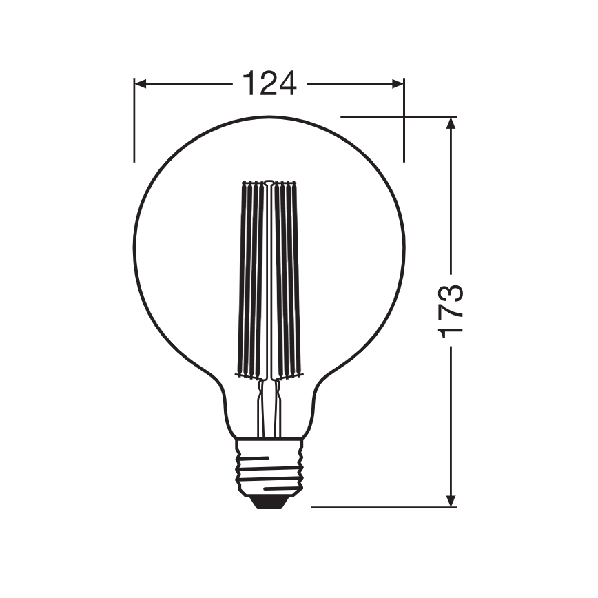 Димируема LED крушка VINTAGE FILAMENT E27/5,8W/230V 2200K - Osram