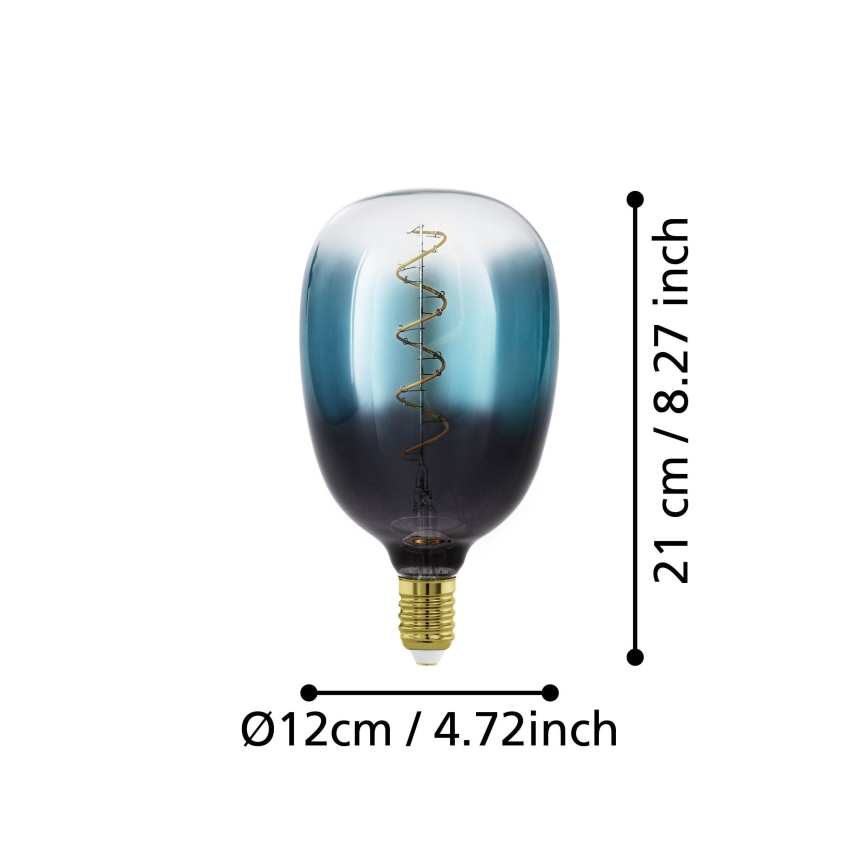 Димируема LED крушка VINTAGE T120 E27/4W/230V 2000K синя - Eglo 110224