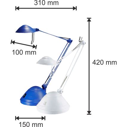 Димируема Настолна лампа ELA 1xGY6,35/50W/230V/12V синя