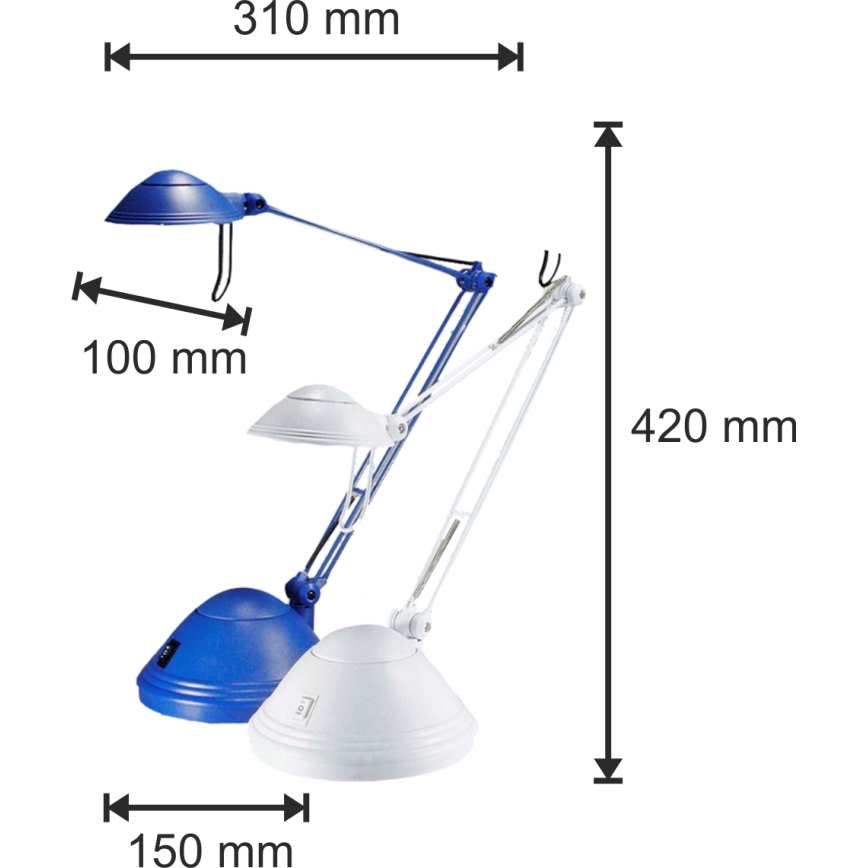 Димируема Настолна лампа ELA 1xGY6,35/50W/230V/12V синя