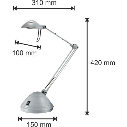 Димируема Настолна лампа ELA 1xGY6,35/50W/230V/12V сива