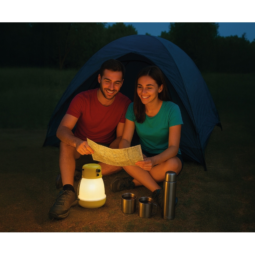 Димируема преносима акумулаторна LED лампа с функция powerbank LUMINA MINIO LED/5V 1800 mAh IP44 жълта