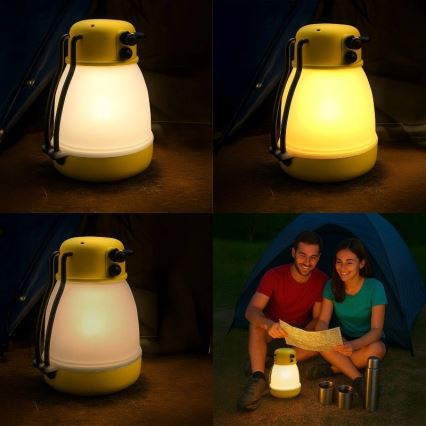 Димируема преносима акумулаторна LED лампа с функция powerbank LUMINA MINIO LED/5V 1800 mAh IP44 жълта