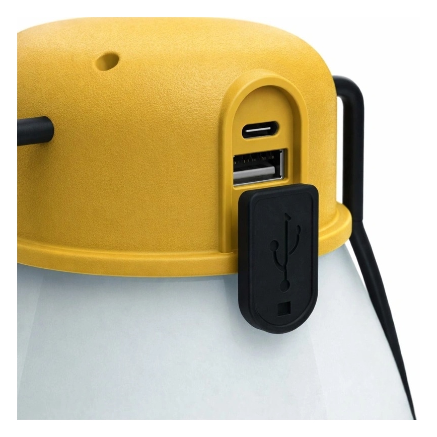 Димируема преносима акумулаторна LED лампа с функция powerbank LUMINA MINIO LED/5V 1800 mAh IP44 жълта