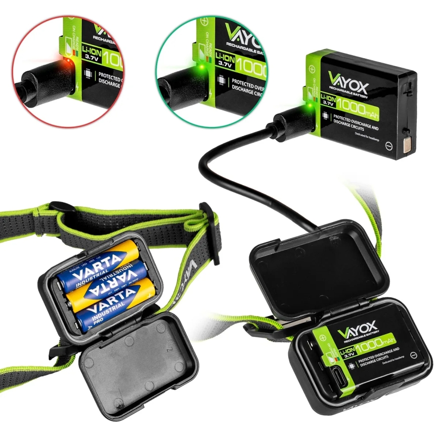 Димируема презареждаема челна лампа LED/10W/5V/3xAAA IP66 800 лм 1000 mAh