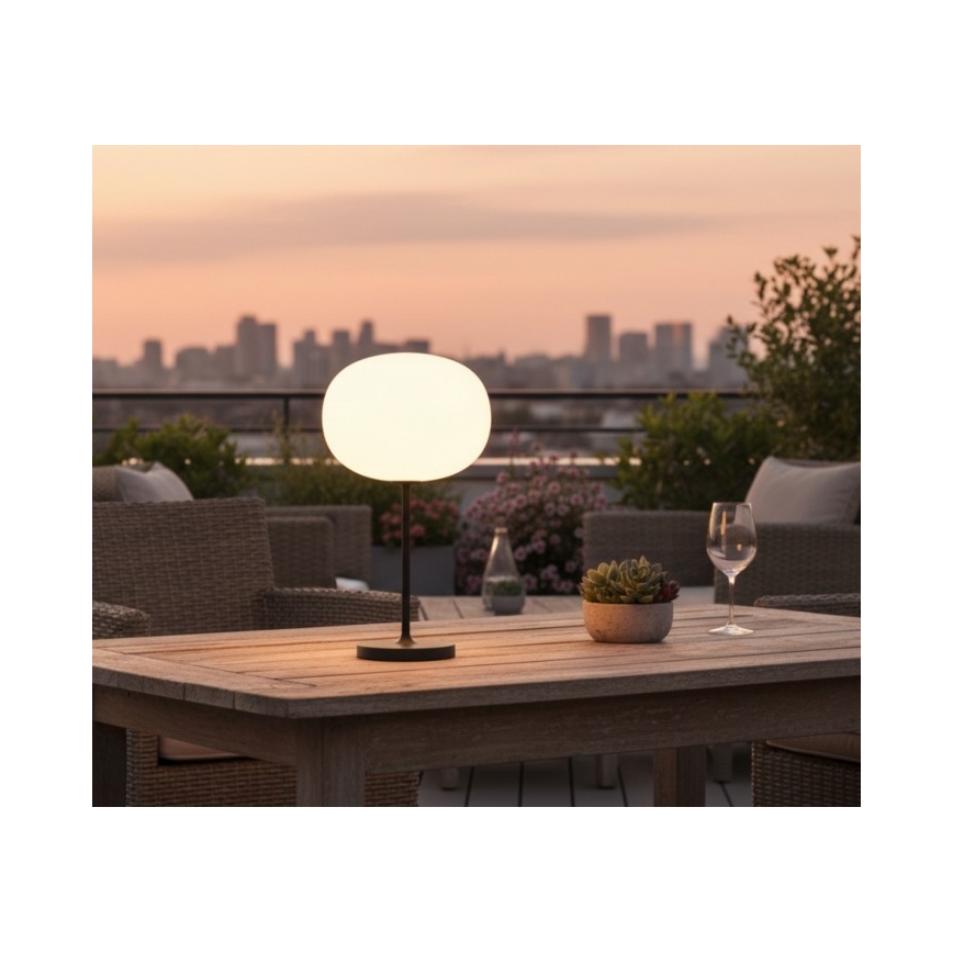 Димируема презареждаема LED външна настолна лампа VENEZIA LED/2W/5V 2700K IP54 4000 mAh черна