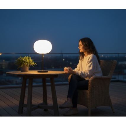 Димируема презареждаема LED външна настолна лампа VENEZIA LED/2W/5V 2700K IP54 4000 mAh черна
