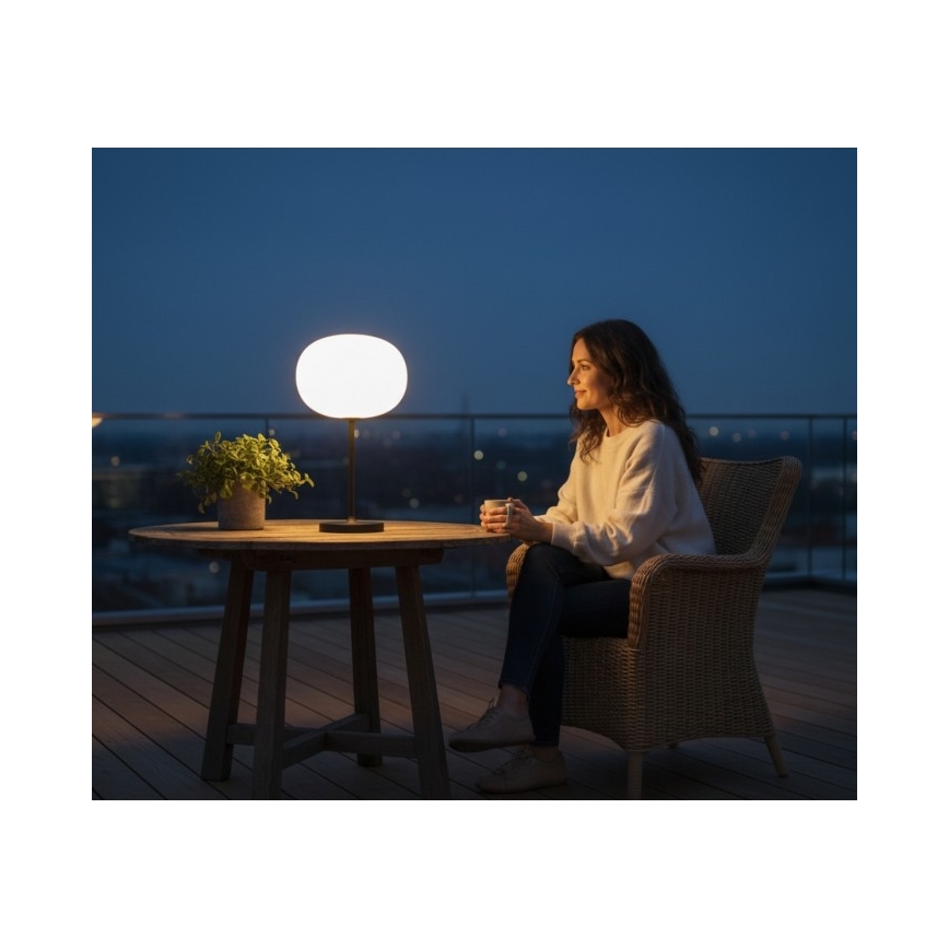 Димируема презареждаема LED външна настолна лампа VENEZIA LED/2W/5V 2700K IP54 4000 mAh черна