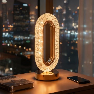 Димируема презареждаема настолна LED лампа DUBAI LED/2W/5V 2700K/4000K/6500K 400 mAh златна