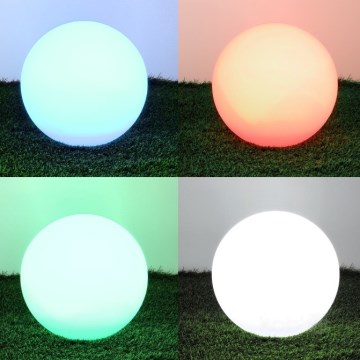 Димируема соларна LED RGBW лампа GARDEN BALL LED/5W/3,7V 3000K IP54 2200 mAh Ø 40 см + дистанционно управление