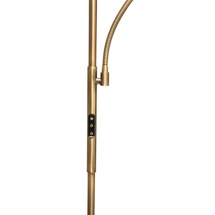 Димируема LED подова лампа NORA LED/25W/230V 2200/3000/4000K + LED/5W 3000K златна + дистанционно управление