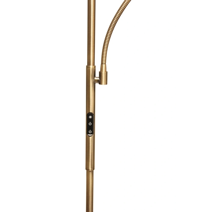 Димируема LED подова лампа NORA LED/25W/230V 2200/3000/4000K + LED/5W 3000K златна + дистанционно управление