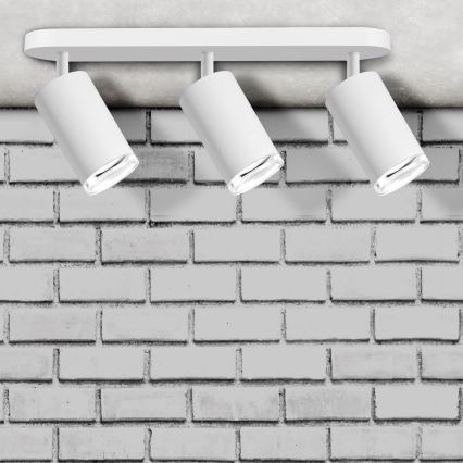 Димируемо LED RGBW осветително тяло за баня TURYN 3xGU10/6,5W/230V 2700-6500K Wi-Fi IP44 бяло