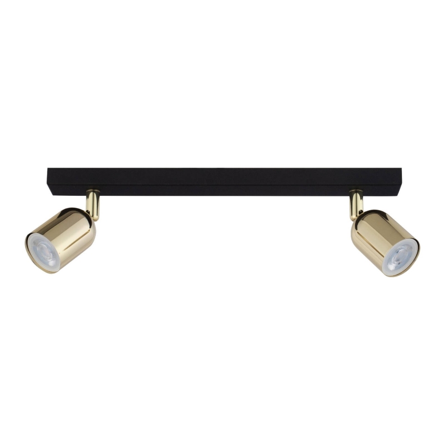 Димируемо LED RGBW точково осветително тяло TOP 2xGU10/6,5W/230V 2700-6500K черно/златно