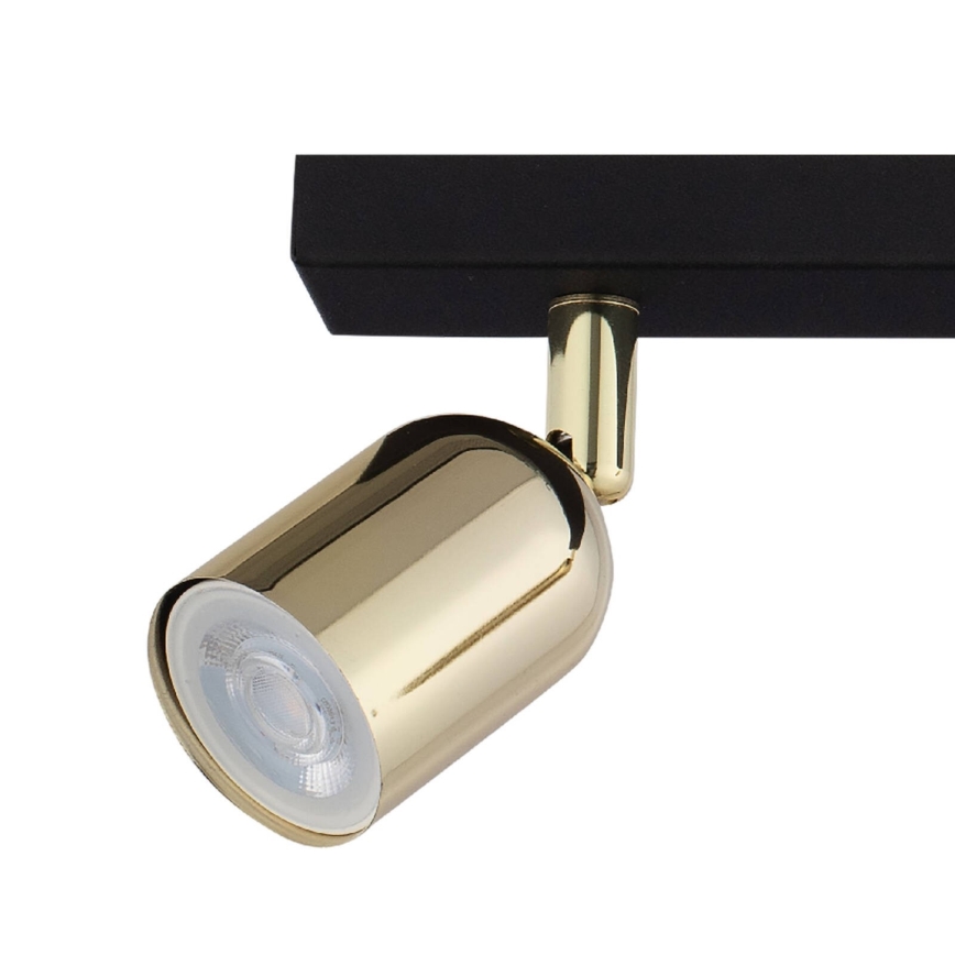 Димируемо LED RGBW точково осветително тяло TOP 2xGU10/6,5W/230V 2700-6500K черно/златно