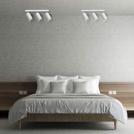 LED RGBW димируемо точково осветително тяло за баня TURYN 3xGU10/4,8W/230V 3000K IP44 бяло + дистанционно управление