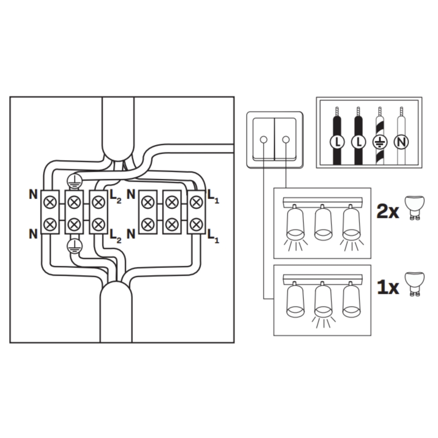 LED RGBW димируемо точково осветително тяло за баня TURYN 3xGU10/4,8W/230V 3000K IP44 бяло + дистанционно управление