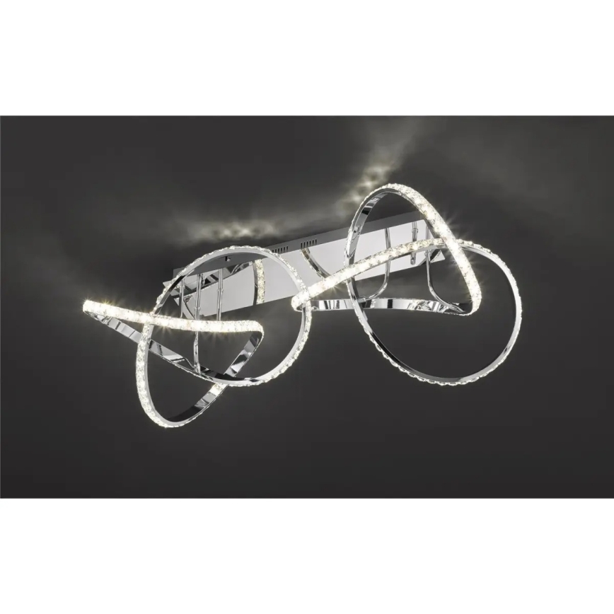 Димируемо LED таванно осветително тяло ABRO LED/49W/230V, лъскав хром