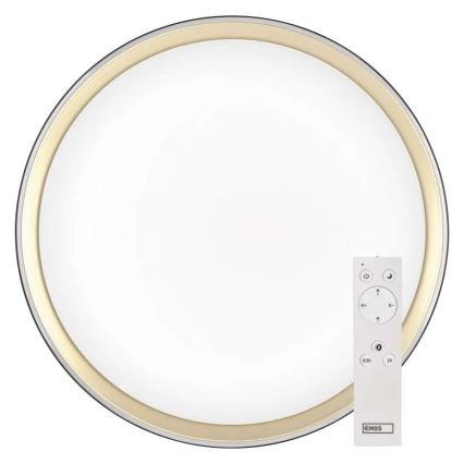 LED димируемо таванно осветително тяло ILVI LED/30W/230V 2700-6500K Ø 40 см, черно/месинг + дистанционно управление