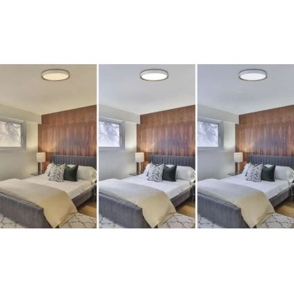 LED димируемо таванно осветително тяло ILVI LED/45W/230V 2700-6500K Ø 50 см бяло/бежово + дистанционно управление