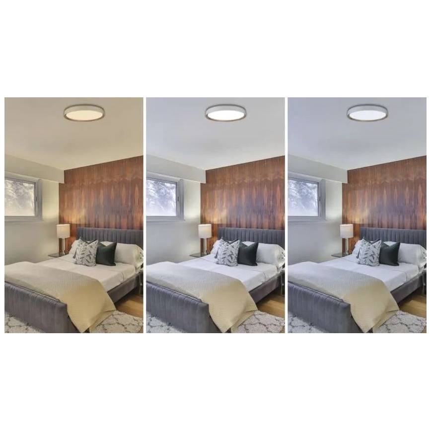 LED димируемо таванно осветително тяло ILVI LED/45W/230V 2700-6500K Ø 50 см бяло/бежово + дистанционно управление