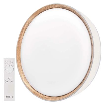 LED димируемо таванно осветително тяло ILVI LED/45W/230V 2700-6500K Ø 50 см бяло/бежово + дистанционно управление