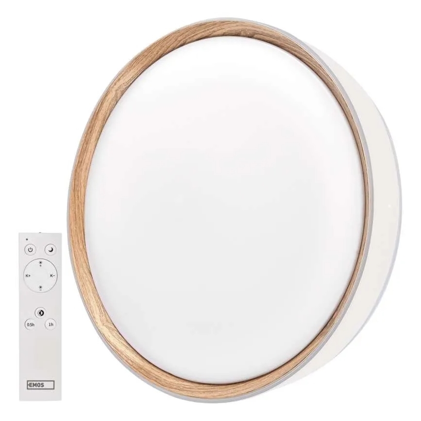 LED димируемо таванно осветително тяло ILVI LED/45W/230V 2700-6500K Ø 50 см бяло/бежово + дистанционно управление