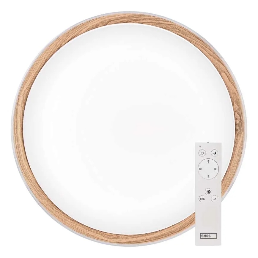 LED димируемо таванно осветително тяло ILVI LED/45W/230V 2700-6500K Ø 50 см бяло/бежово + дистанционно управление