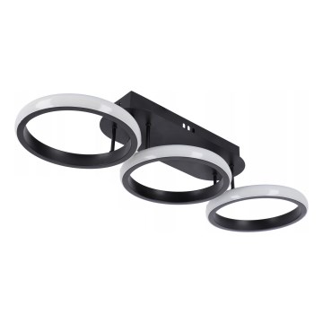 Димируемо LED таванно осветително тяло LED/30W/230V 3000-6500K черно Wi-Fi Tuya + дистанционно управление