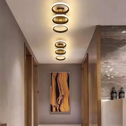 Димируемо LED таванно осветително тяло LED/30W/230V 3000-6500K черно Wi-Fi Tuya + дистанционно управление