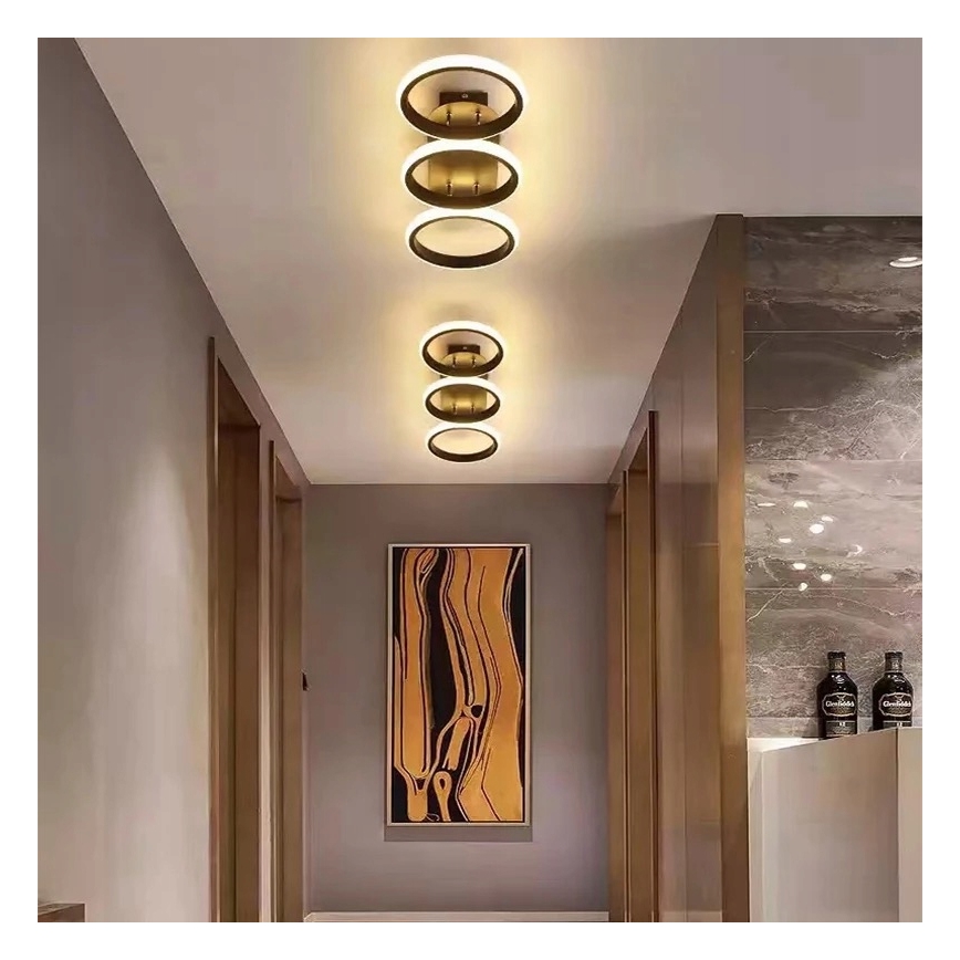 Димируемо LED таванно осветително тяло LED/30W/230V 3000-6500K черно Wi-Fi Tuya + дистанционно управление