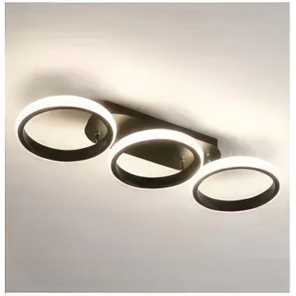 Димируемо LED таванно осветително тяло LED/30W/230V 3000-6500K черно Wi-Fi Tuya + дистанционно управление