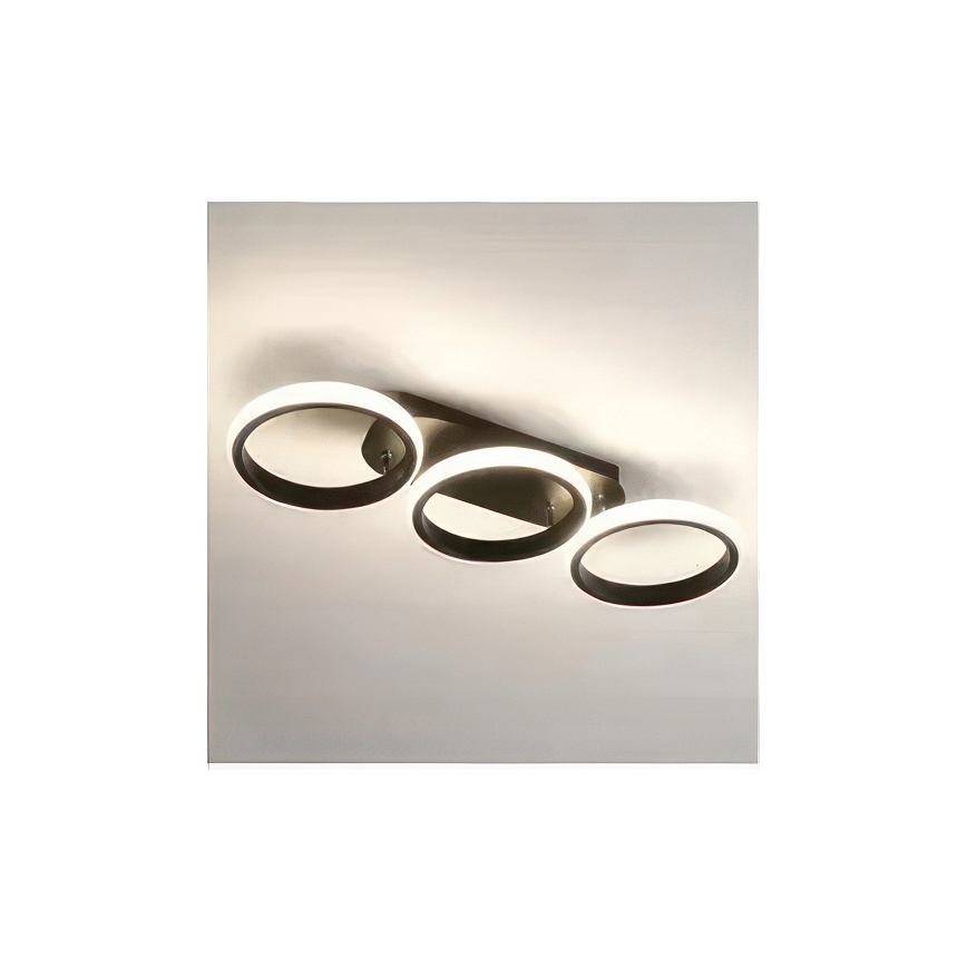 Димируемо LED таванно осветително тяло LED/30W/230V 3000-6500K черно Wi-Fi Tuya + дистанционно управление