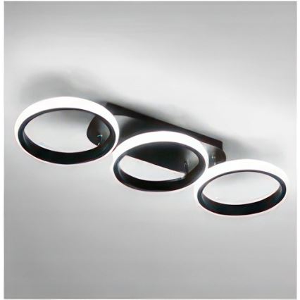 Димируемо LED таванно осветително тяло LED/30W/230V 3000-6500K черно Wi-Fi Tuya + дистанционно управление