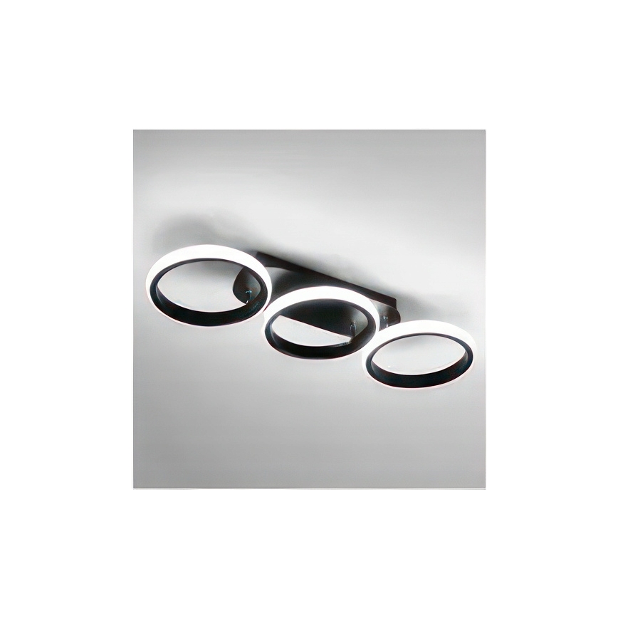 Димируемо LED таванно осветително тяло LED/30W/230V 3000-6500K черно Wi-Fi Tuya + дистанционно управление