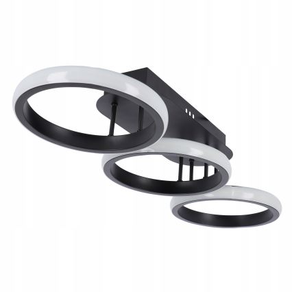 Димируемо LED таванно осветително тяло LED/30W/230V 3000-6500K черно Wi-Fi Tuya + дистанционно управление