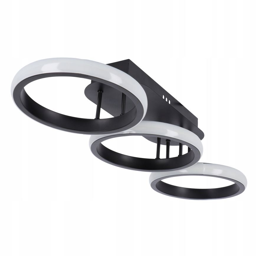 Димируемо LED таванно осветително тяло LED/30W/230V 3000-6500K черно Wi-Fi Tuya + дистанционно управление