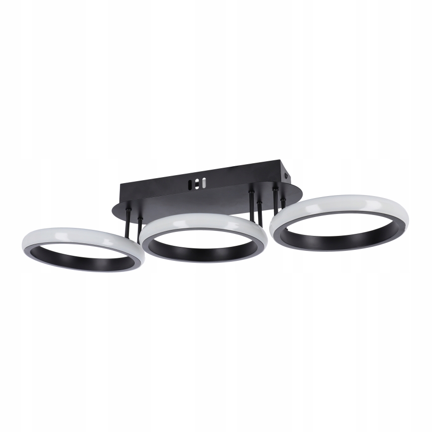 Димируемо LED таванно осветително тяло LED/30W/230V 3000-6500K черно Wi-Fi Tuya + дистанционно управление