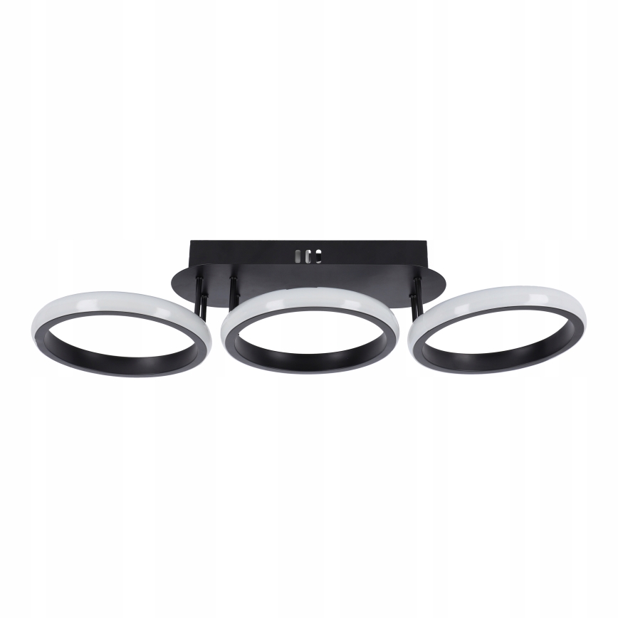 Димируемо LED таванно осветително тяло LED/30W/230V 3000-6500K черно Wi-Fi Tuya + дистанционно управление